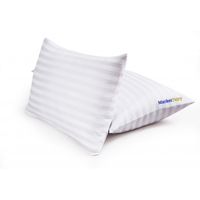 Market Fairy 16x24 Inch Standard Size Fiber Pillow - Soft and Supportive Sleep Pillow for Neck (Pack of 2)
